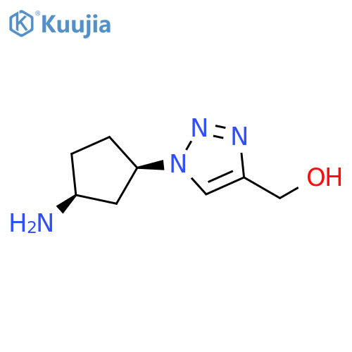 1H-1,2,3-Triazole-4-methanol, 1-[(1R,3S)-3-aminocyclopentyl]-, rel- structure