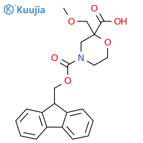 4-{[(9H-fluoren-9-yl)methoxy]carbonyl}-2-(methoxymethyl)morpholine-2-carboxylic acid structure