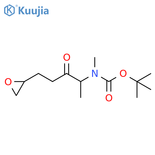Carbamic acid, N-methyl-N-[1-methyl-4-(2-oxiranyl)-2-oxobutyl]-, 1,1-dimethylethyl ester structure