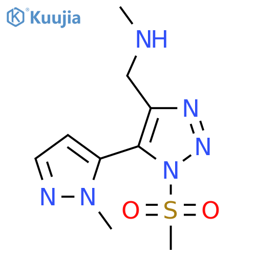 {1-methanesulfonyl-5-(1-methyl-1H-pyrazol-5-yl)-1H-1,2,3-triazol-4-ylmethyl}(methyl)amine structure