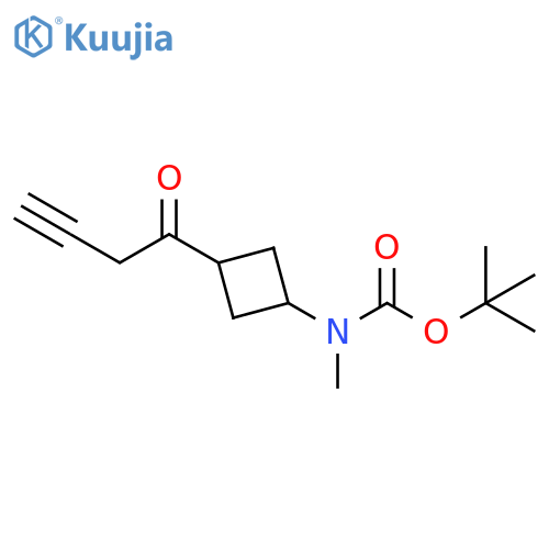 Carbamic acid, N-methyl-N-[3-(1-oxo-3-butyn-1-yl)cyclobutyl]-, 1,1-dimethylethyl ester structure