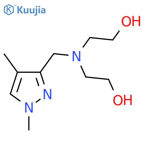 2-{[(1,4-dimethyl-1H-pyrazol-3-yl)methyl](2-hydroxyethyl)amino}ethan-1-ol structure