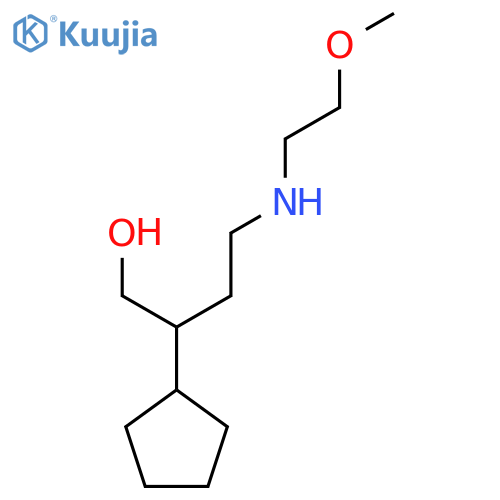 2-Cyclopentyl-4-[(2-methoxyethyl)amino]butan-1-ol structure