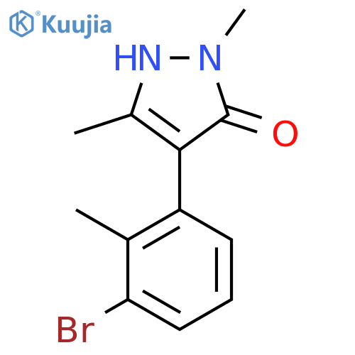 4-(3-bromo-2-methylphenyl)-1,3-dimethyl-1H-pyrazol-5-ol structure