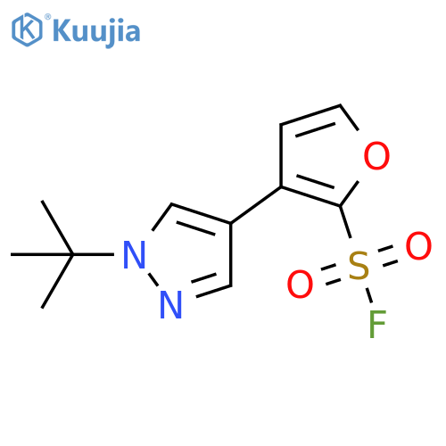 3-(1-tert-butyl-1H-pyrazol-4-yl)furan-2-sulfonyl fluoride structure
