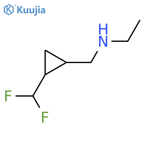 Cyclopropanemethanamine, 2-(difluoromethyl)-N-ethyl- structure