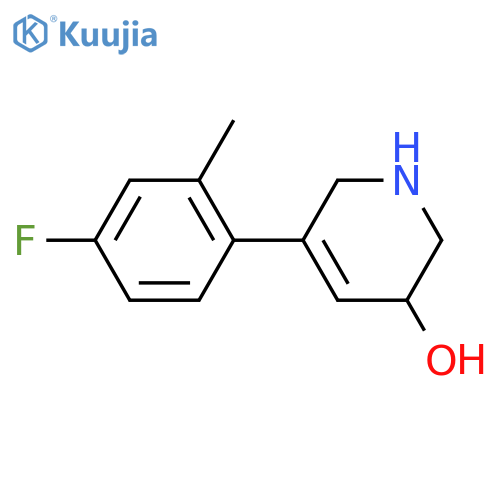 5-(4-Fluoro-2-methylphenyl)-1,2,3,6-tetrahydropyridin-3-ol structure