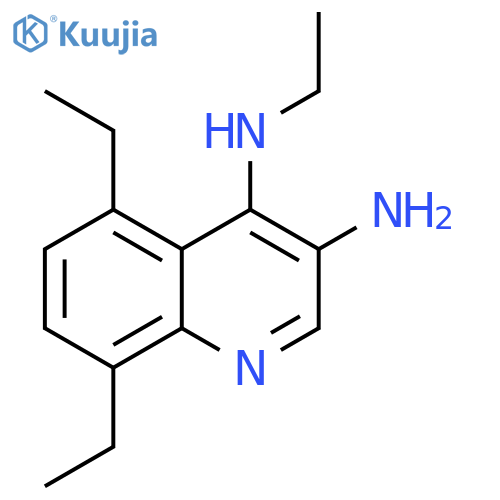 3,4-Quinolinediamine, N4,5,8-triethyl- structure