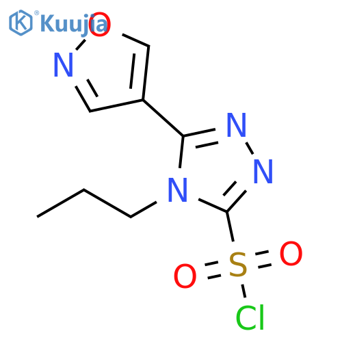 4H-1,2,4-Triazole-3-sulfonyl chloride, 5-(4-isoxazolyl)-4-propyl- structure