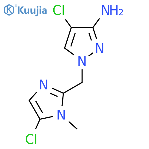 4-chloro-1-(5-chloro-1-methyl-1H-imidazol-2-yl)methyl-1H-pyrazol-3-amine structure