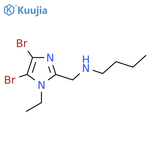N-[(4,5-dibromo-1-ethylimidazol-2-yl)methyl]butan-1-amine structure