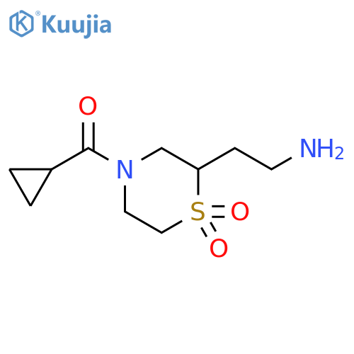 Methanone, [2-(2-aminoethyl)-1,1-dioxido-4-thiomorpholinyl]cyclopropyl- structure