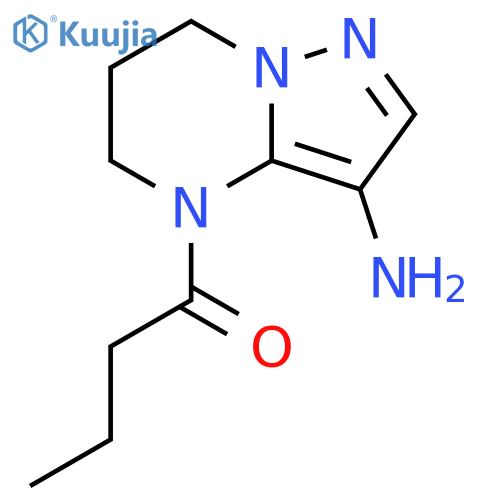 1-Butanone, 1-(3-amino-6,7-dihydropyrazolo[1,5-a]pyrimidin-4(5H)-yl)- structure