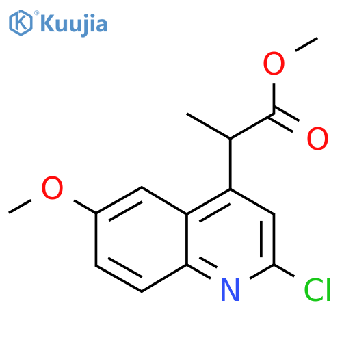 Methyl 2-(2-chloro-6-methoxyquinolin-4-yl)propanoate structure