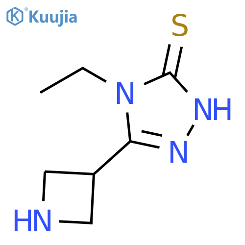 3H-1,2,4-Triazole-3-thione, 5-(3-azetidinyl)-4-ethyl-2,4-dihydro- structure