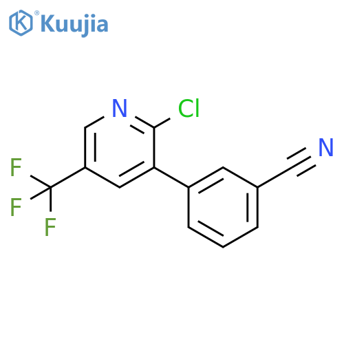 Benzonitrile, 3-[2-chloro-5-(trifluoromethyl)-3-pyridinyl]- structure