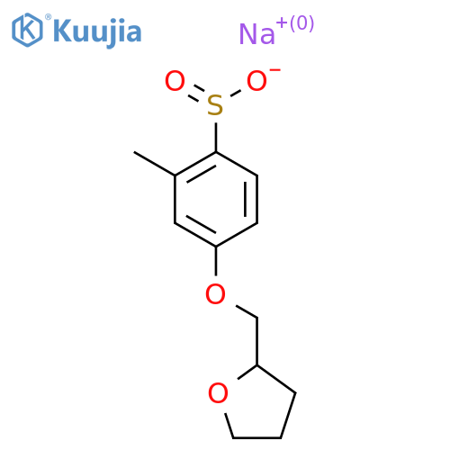 Sodium 2-methyl-4-[(oxolan-2-yl)methoxy]benzene-1-sulfinate structure