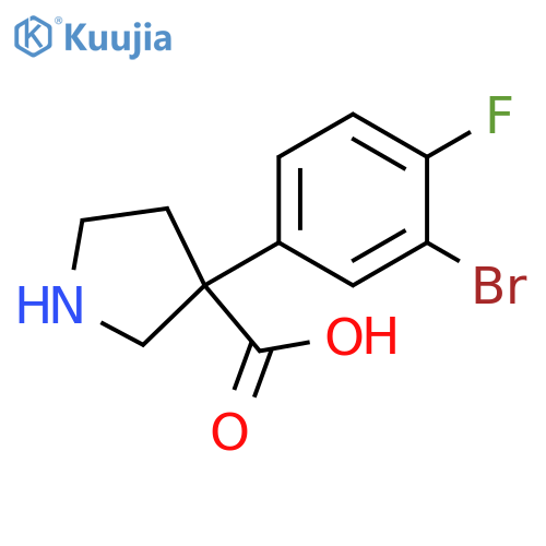 3-Pyrrolidinecarboxylic acid, 3-(3-bromo-4-fluorophenyl)- structure