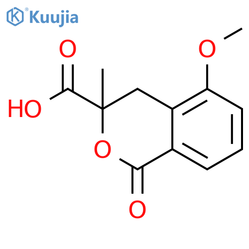 1H-2-Benzopyran-3-carboxylic acid, 3,4-dihydro-5-methoxy-3-methyl-1-oxo- structure