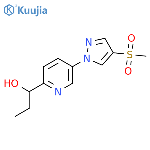1-5-(4-methanesulfonyl-1H-pyrazol-1-yl)pyridin-2-ylpropan-1-ol structure