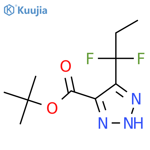 tert-butyl 5-(1,1-difluoropropyl)-2H-triazole-4-carboxylate structure