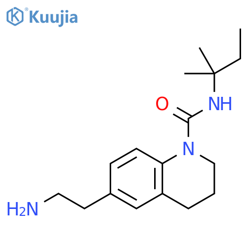1(2H)-Quinolinecarboxamide, 6-(2-aminoethyl)-N-(1,1-dimethylpropyl)-3,4-dihydro- structure