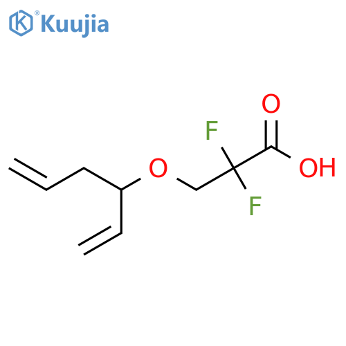 2,2-Difluoro-3-(hexa-1,5-dien-3-yloxy)propanoic acid structure