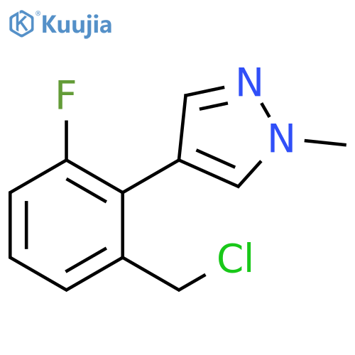 1H-Pyrazole, 4-[2-(chloromethyl)-6-fluorophenyl]-1-methyl- structure