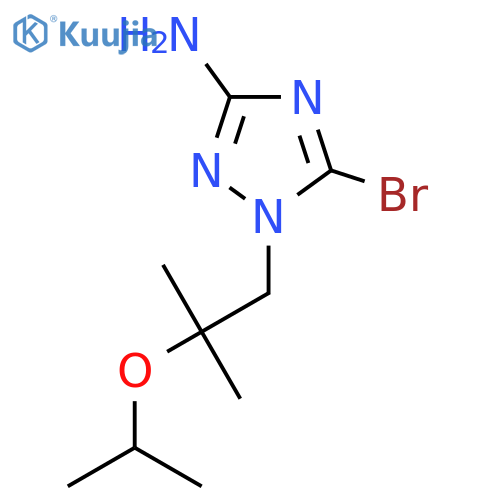 5-bromo-1-2-methyl-2-(propan-2-yloxy)propyl-1H-1,2,4-triazol-3-amine structure
