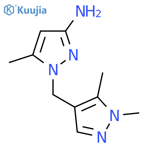 1-(1,5-dimethyl-1H-pyrazol-4-yl)methyl-5-methyl-1H-pyrazol-3-amine structure
