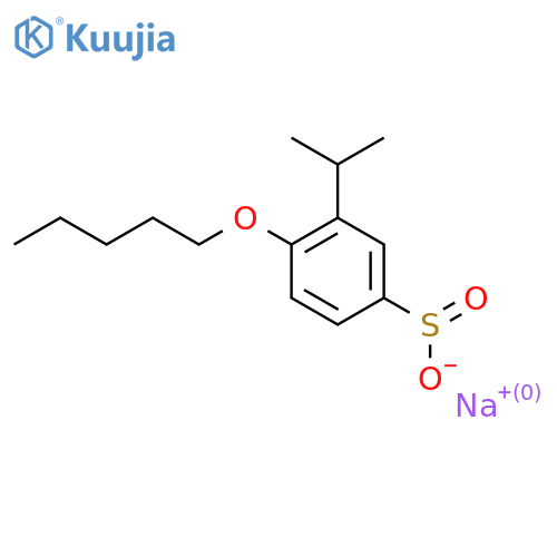 Sodium 4-(pentyloxy)-3-(propan-2-yl)benzene-1-sulfinate structure