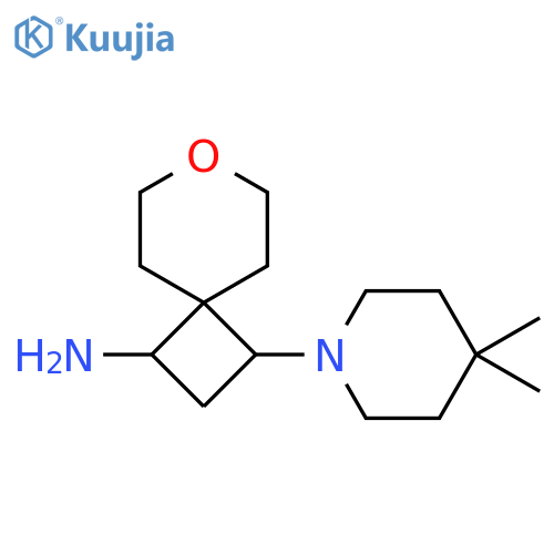 3-(4,4-Dimethylpiperidin-1-yl)-7-oxaspiro[3.5]nonan-1-amine structure