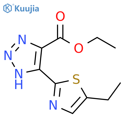 1H-1,2,3-Triazole-4-carboxylic acid, 5-(5-ethyl-2-thiazolyl)-, ethyl ester structure