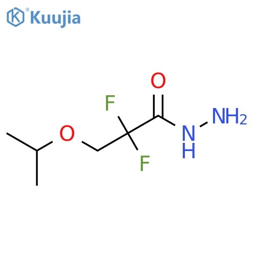 2,2-Difluoro-3-(propan-2-yloxy)propanehydrazide structure