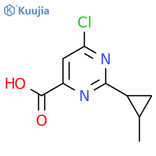 6-Chloro-2-(2-methylcyclopropyl)pyrimidine-4-carboxylic acid structure