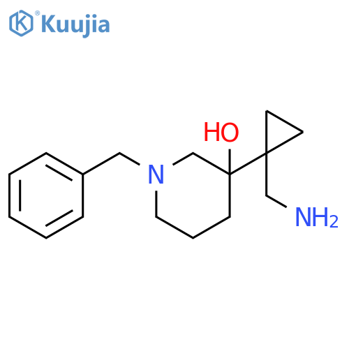 3-Piperidinol, 3-[1-(aminomethyl)cyclopropyl]-1-(phenylmethyl)- structure
