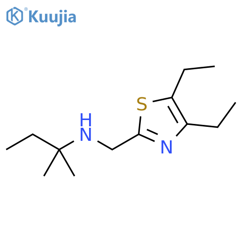 2-Thiazolemethanamine, N-(1,1-dimethylpropyl)-4,5-diethyl- structure