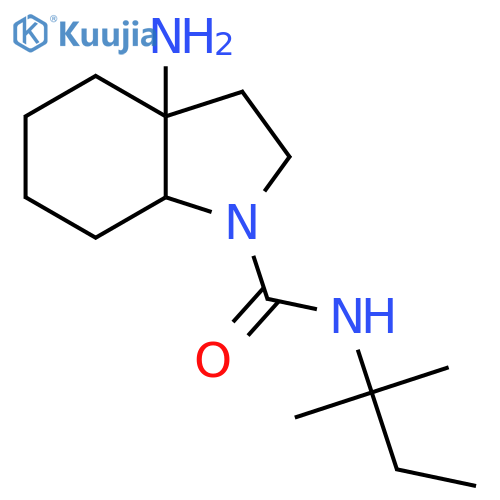 3a-amino-N-(2-methylbutan-2-yl)-octahydro-1H-indole-1-carboxamide structure