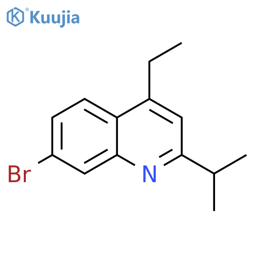 Quinoline, 7-bromo-4-ethyl-2-(1-methylethyl)- structure
