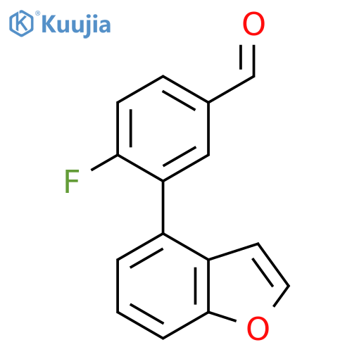 3-(1-Benzofuran-4-yl)-4-fluorobenzaldehyde structure