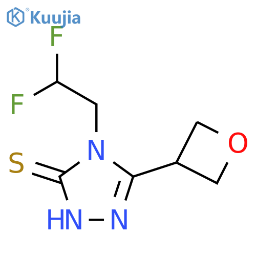 4-(2,2-difluoroethyl)-3-(oxetan-3-yl)-1H-1,2,4-triazole-5-thione structure