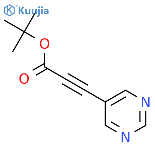 Tert-butyl 3-(pyrimidin-5-yl)prop-2-ynoate structure