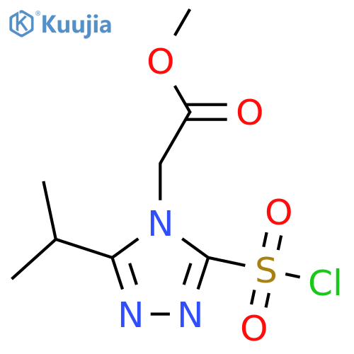 methyl 2-[3-(chlorosulfonyl)-5-(propan-2-yl)-4H-1,2,4-triazol-4-yl]acetate structure