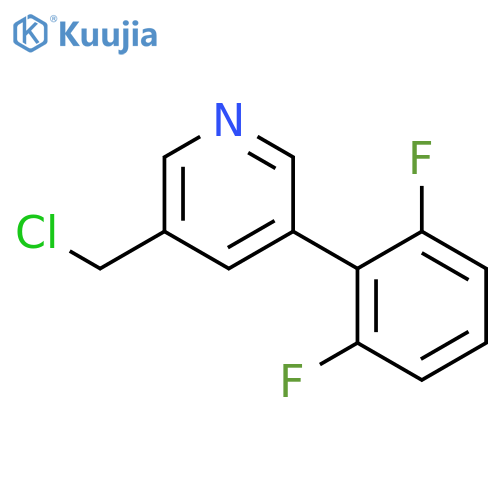 3-(Chloromethyl)-5-(2,6-difluorophenyl)pyridine structure