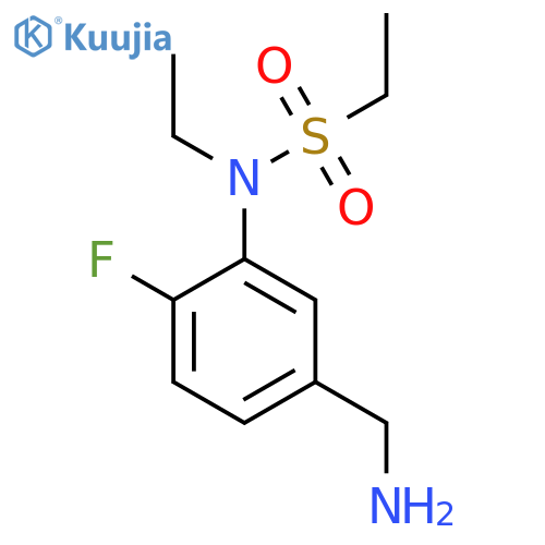 N-5-(aminomethyl)-2-fluorophenyl-N-ethylethane-1-sulfonamide structure