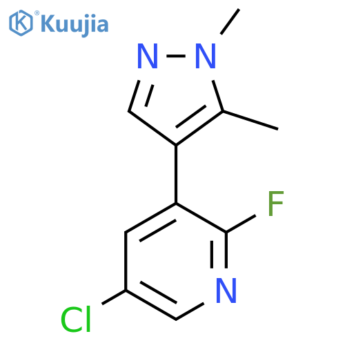 5-chloro-3-(1,5-dimethyl-1H-pyrazol-4-yl)-2-fluoropyridine structure