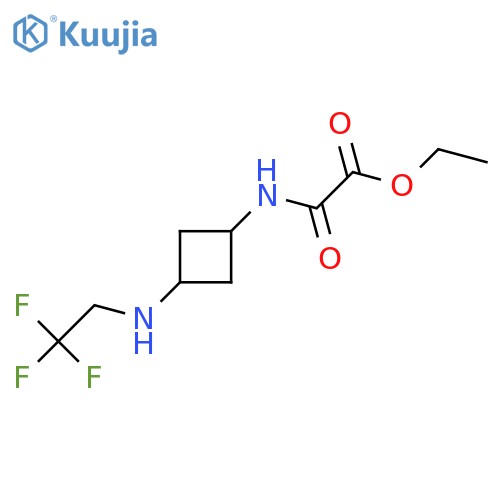 Ethyl 2-oxo-2-[[3-(2,2,2-trifluoroethylamino)cyclobutyl]amino]acetate structure