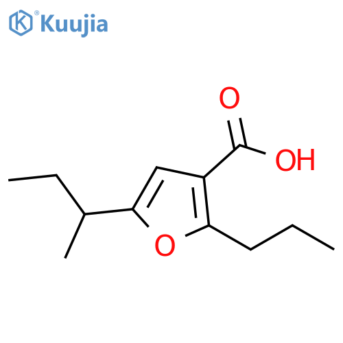 3-Furancarboxylic acid, 5-(1-methylpropyl)-2-propyl- structure