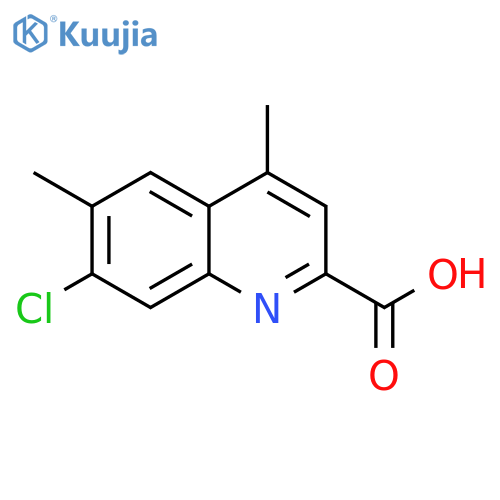 2-Quinolinecarboxylic acid, 7-chloro-4,6-dimethyl- structure
