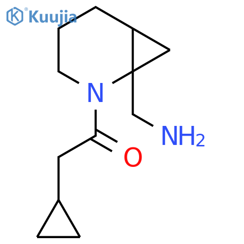 1-[1-(Aminomethyl)-2-azabicyclo[4.1.0]heptan-2-yl]-2-cyclopropylethan-1-one structure